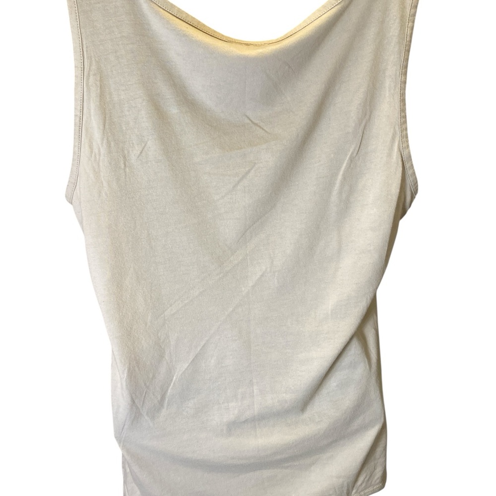 Ann Taylor Women’s Size Medium Pleated Scoop Neck Tank Top Cottagecore - Picture 4 of 5